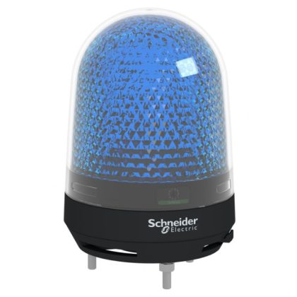   SCHNEIDER XVR3B06S Multifunkciós forgó jelzőegység, LED, 100mm, IP23, kék, berregővel, 12-24 VAC/DC