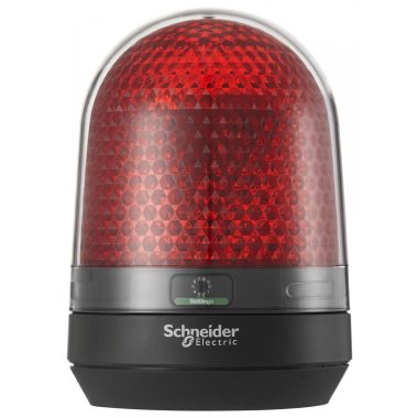 SCHNEIDER XVR3M04S Multifunkciós forgó jelzőegység, LED, 100mm, IP23, piros, berregővel, 100-230 VAC