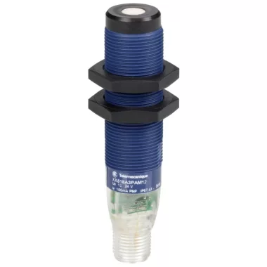 SCHNEIDER XX918A3C2M12 Ultrahangos érzékelő (hengeres kialakítású) M18 Sn 0.5 m 4 20mA csatlakozó M12