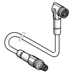 SCHNEIDER XZCR2710037S2 XZ könyökcsatlakozó M8-2M, 3 pin