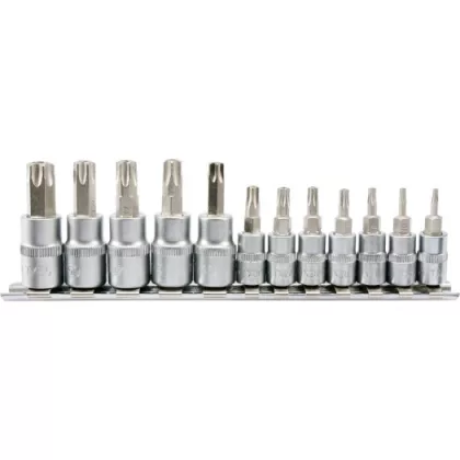   YATO YT-04332 Bithegy dugófejjel Torx Tamperp. 12 r. (1/4 col L=37mm T8-T30, 3/8 col L=48mm T40-T55)
