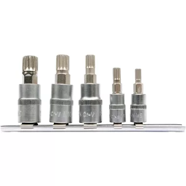 YATO YT-04360 Bithegy dugófejjel 5 részes SPLINE (1/4 colM5-6, 3/8 colM8-10-12)