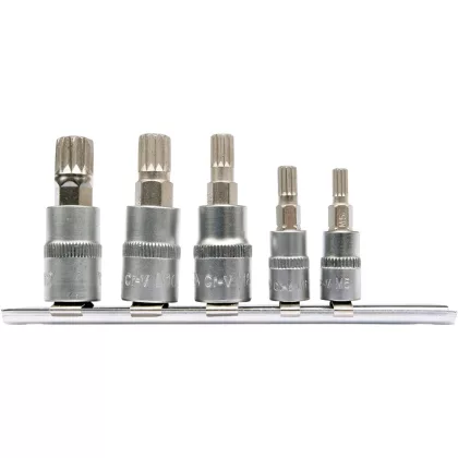   YATO YT-04360 Bithegy dugófejjel 5 részes SPLINE (1/4 colM5-6, 3/8 colM8-10-12)