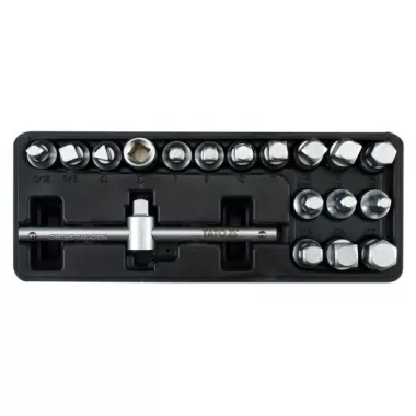 YATO YT-0599 Olajleeresztő klt 18 részes 3/8 col CrV