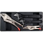   YATO YT-55444 Állítható villáskulcs és fogó klt. 4 részes (fiókbetét)