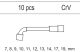 YATO YT-55456 Csőkulcs készlet 10 részes hajlított 7-19-ig CrV (fiókbetét)