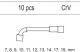 YATO YT-55456 Csőkulcs készlet 10 részes hajlított 7-19-ig CrV (fiókbetét)