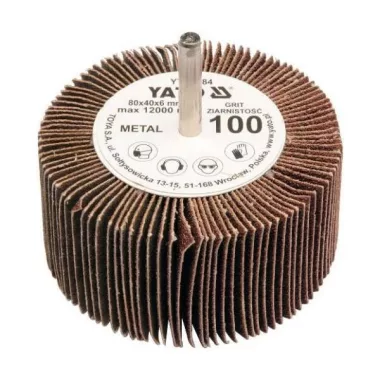 YATO YT-83384 Csapos lamellás, legyező csiszoló P100 80x40x6 mm