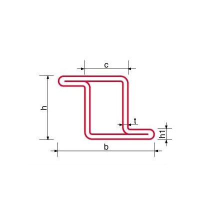 Z-Profil 55x34x25 mm  l=6000 mm