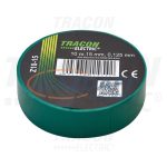   TRACON Z10-15 Szigetelőszalag, zöld 10m×15mm, PVC, 0-90°C, 40kV/mm, 10 db/csomag