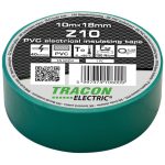 TRACON Z10 Szigetelőszalag, zöld 10m×18mm, PVC, 0-90°C, 40kV/mm