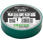 TRACON Z20 Szigetelőszalag, zöld 20m×18mm, PVC, 0-90°C, 40kV/mm