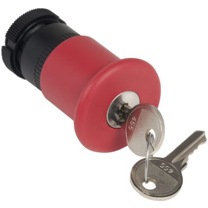 SCHNEIDER ZA2BS944 Vészgomb fej piros kulcsos átm:40mm