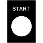   SCHNEIDER ZB2BY2303 Felirati címke 30x40mm, "Start", fekete alapon fehér betűk