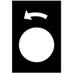 SCHNEIDER ZB2BY2922 Felirati címke jelölés: balra forgó