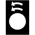 SCHNEIDER ZB2BY2923 Felirati címke jelölés: balra forgó