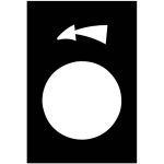 SCHNEIDER ZB2BY2924 Felirati címke jelölés, balra forgó