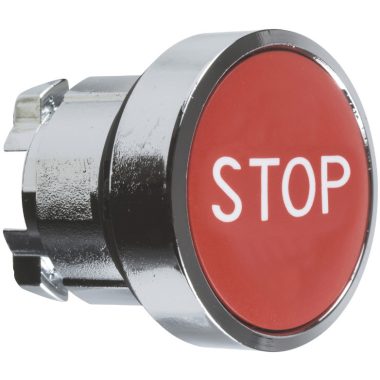 SCHNEIDER ZB4BA434 Nyomógombfej jelölt fedőlappal, piros