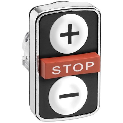 SCHNEIDER ZB4BA71115 Kettősfejű nyomógomb, fém