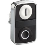 SCHNEIDER ZB4BA7121 kettősfejű nyomógomb, fém