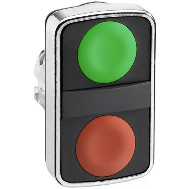 SCHNEIDER ZB4BA7340 Fémfejű dupla nyomógomb