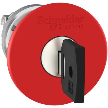SCHNEIDER ZB4BS94410 Kulcsos Vészgombfej, átm:40mm, piros
