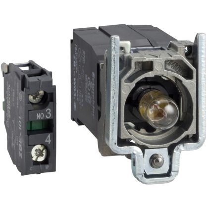 SCHNEIDER ZB4BW041 Világító nyomógomb aljzat +transzformátor 240V