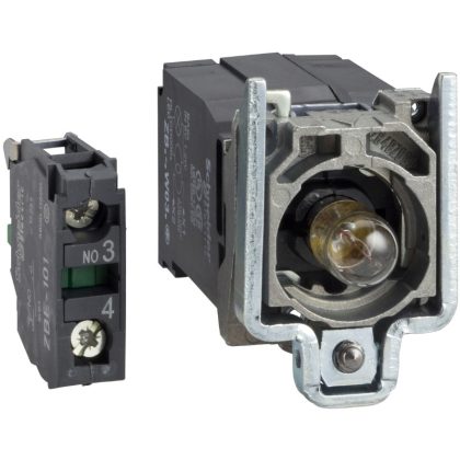   SCHNEIDER ZB4BW051 Világító nyomógomb aljzat +transzformátor 400V