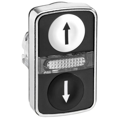 SCHNEIDER ZB4BW7A1724 Kettős nyomógombfej+jelzőlámpa