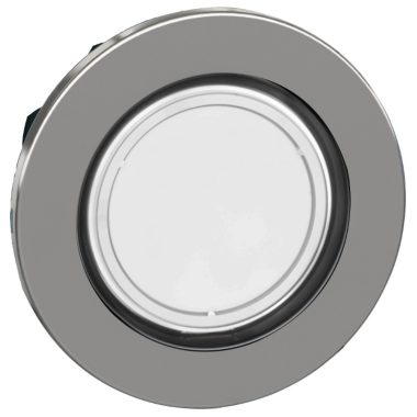 SCHNEIDER ZB4FACUST03 Harmony panelbe süllyesztett fém nyomógomb fej, Ø30, visszatérő, címkézhető tetővel, fehér