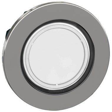 SCHNEIDER ZB4FH013 Harmony panelbe süllyesztett fém világító nyomógomb fej, Ø30, fehér, nyomó-nyomó