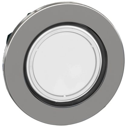   SCHNEIDER ZB4FH013 Harmony panelbe süllyesztett fém világító nyomógomb fej, Ø30, fehér, nyomó-nyomó