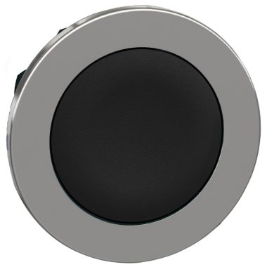SCHNEIDER ZB4FH02 Harmony panelbe süllyesztett fém nyomógomb fej, Ø30, fekete, nyomó-nyomó