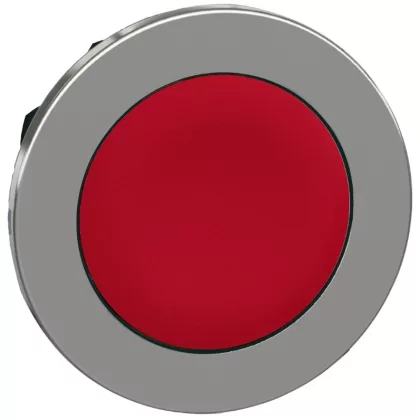   SCHNEIDER ZB4FH04 Harmony panelbe süllyesztett fém nyomógomb fej, Ø30, piros, nyomó-nyomó