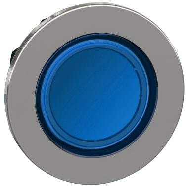 SCHNEIDER ZB4FH063 Harmony panelbe süllyesztett fém világító nyomógomb fej, Ø30, kék, nyomó-nyomó