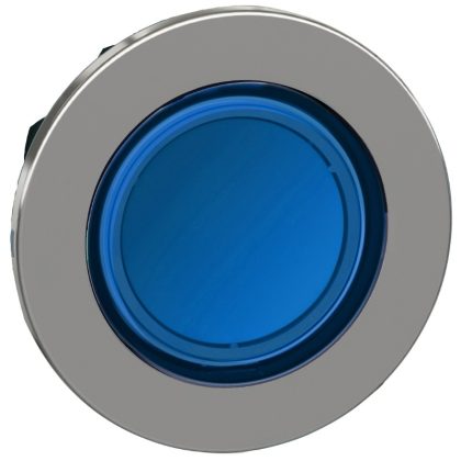   SCHNEIDER ZB4FH063 Harmony panelbe süllyesztett fém világító nyomógomb fej, Ø30, kék, nyomó-nyomó