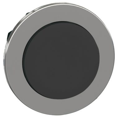 SCHNEIDER ZB4FH2 Harmony panelbe süllyesztett fém nyomógomb fej, Ø30, kiemelkedő, fekete, nyomó-nyomó