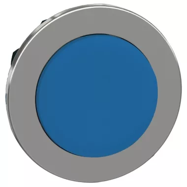 SCHNEIDER ZB4FH6 Harmony panelbe süllyesztett fém nyomógomb fej, Ø30, kiemelkedő, kék, nyomó-nyomó