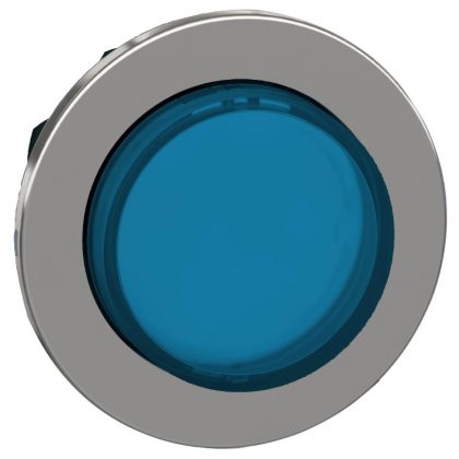   SCHNEIDER ZB4FH63 Harmony panelbe süllyesztett fém világító nyomógomb fej, Ø30, kiemelkedő, kék, nyomó-nyomó