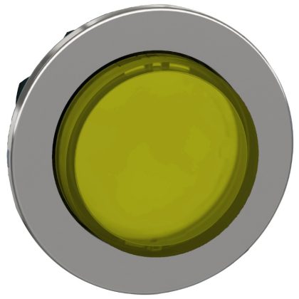   SCHNEIDER ZB4FH83 Harmony panelbe süllyesztett fém világító nyomógomb fej, Ø30, kiemelkedő, sárga, nyomó-nyomó