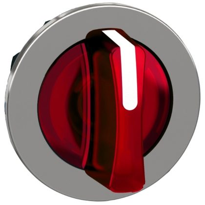   SCHNEIDER ZB4FK1543 Harmony panelbe süllyesztett fém világító választókapcsoló fej, Ø30, 3 állású, piros, középre visszatérő