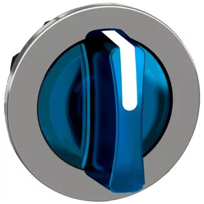   SCHNEIDER ZB4FK1763 Harmony panelbe süllyesztett fém világító választókapcsoló fej, Ø30, 3 állású, kék, balról középre visszatérő