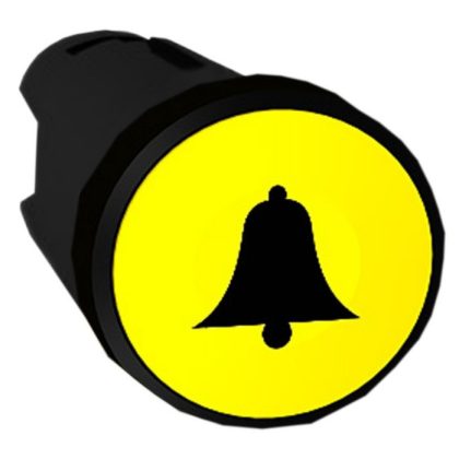   SCHNEIDER ZB5AA551 sárga sülly. nyomógomb fej Ø22 visszatérő "bell symbol"