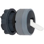 SCHNEIDER ZB5AD28C0 Harmony műanyag választókapcsoló fej, Ø22, 2 állású, billenő, fekete, szürke perem