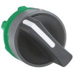 SCHNEIDER ZB5AD4C0 Harmony műanyag választókapcsoló fej, Ø22, 2 állású, jobbról visszatérő, fekete, szürke perem