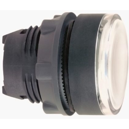 SCHNEIDER ZB5AH0183 Harmony műanyag világító nyomógomb fej, Ø22, nyomó-nyomó, betehető címke, fehér