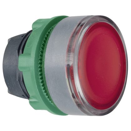 SCHNEIDER ZB5AH0483C0 Harmony műanyag világító nyomógomb fej, Ø22, nyomó-nyomó, betehető címke, piros, szürke perem SCHNEIDER ZB5AH0483C0 Harmony műanyag világító nyomógomb fej, Ø22, nyomó-nyomó, betehető címke, piros, szürke perem