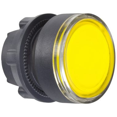 SCHNEIDER ZB5AH083 Harmony műanyag világító nyomógomb fej, Ø22, nyomó-nyomó, sárga