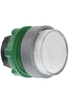 SCHNEIDER ZB5AH13C0 Harmony műanyag világító nyomógomb fej, Ø22, nyomó-nyomó, kiemelkedő, fehér, szürke perem