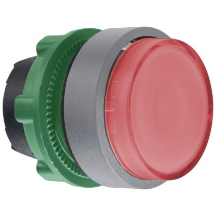   SCHNEIDER ZB5AH43C0 Harmony műanyag világító nyomógomb fej, Ø22, nyomó-nyomó, kiemelkedő, piros, szürke perem